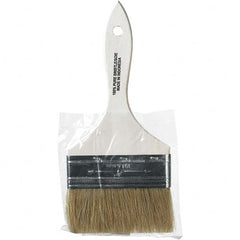 Rubberset - 4" Flat Hog Chip Brush - Wood Beavertail Handle - Exact Tooling