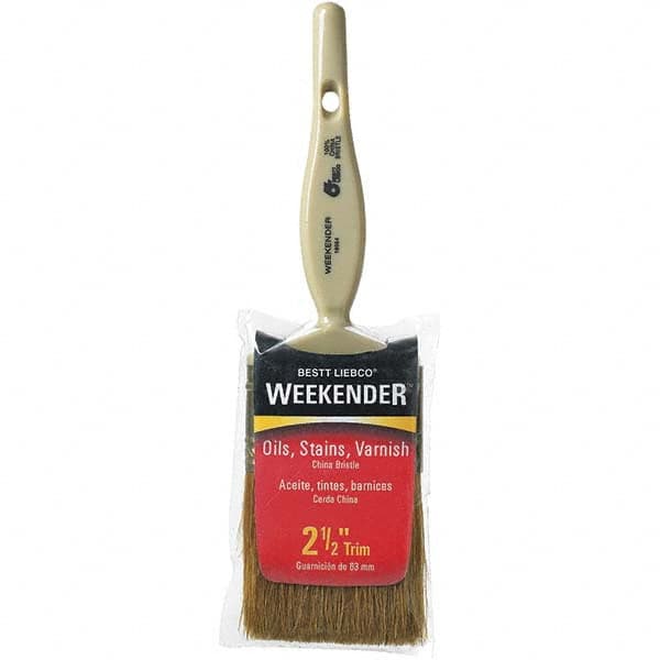 Bestt-Liebco - 2-1/2" Flat Hog Trim Brush - Wood Kaiser Handle - Exact Tooling