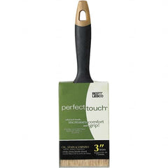 Rubberset - 3" Flat Hog Trim Brush - Wood Beavertail Handle - Exact Tooling