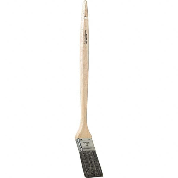 Bestt-Liebco - 16" Angled Hog Bent Radiator Brush - Wood Bent Radiator Handle - Exact Tooling