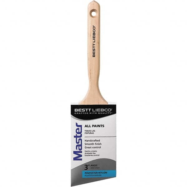Bestt-Liebco - 3" Flat Nylon/Polyester Trim Brush - Wood Beavertail Handle - Exact Tooling