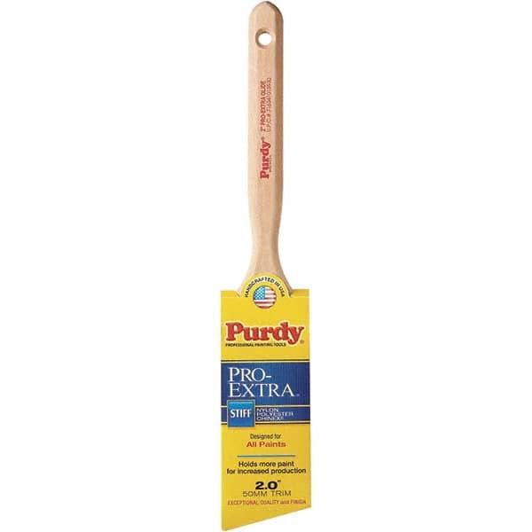 Purdy - 2" Angled Synthetic Sash Brush - 2-15/16" Bristle Length, 2-15/16" Wood Fluted Handle - Exact Tooling