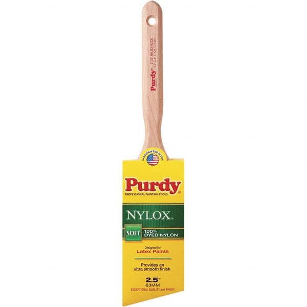Purdy - 2-1/2" Angled Synthetic Trim Brush - 2-15/16" Bristle Length, 2-15/16" Wood Fluted Handle - Exact Tooling