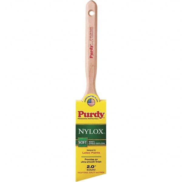 Purdy - 2" Angled Synthetic Trim Brush - 2-11/16" Bristle Length, 2-11/16" Wood Fluted Handle - Exact Tooling