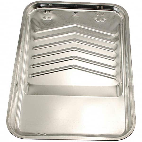 Bestt-Liebco - 9" Roller Compatible Mini Paint Roller Tray - 2 Qt Capacity, 9" Wide, Metal - Exact Tooling