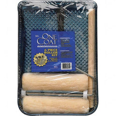 Bestt-Liebco - 12" Long, 3/8" Nap, Mini Roller Kit - 9" Wide, Metal Frame, Includes Paint Tray, Roller Cover & Frame - Exact Tooling