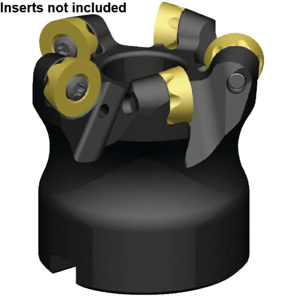 Kennametal - 34mm Cut Diam, 8mm Max Depth, 22mm Arbor Hole, 4 Inserts, RP..T1605M0.. Insert Style, Indexable Copy Face Mill - KSRM 16 Cutter Style, 24,400 Max RPM, 50mm High, Through Coolant, Series KSRM - Exact Tooling