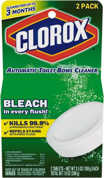 Clorox - 3.5 oz Tablet Solid Toilet Bowl Cleaner - Unscented Scent, Disinfectant, Bathroom Surfaces - Exact Tooling