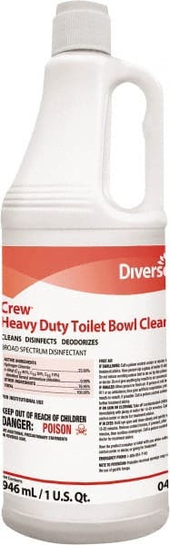 Diversey - 32 oz Squeeze Bottle Liquid Toilet Bowl Cleaner - Mint Scent, Nonacidic, Toilets - Exact Tooling