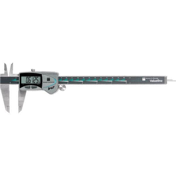 TESA Brown & Sharpe - 0 to 200mm Range, 0.01mm Resolution, IP67 Electronic Caliper - Exact Tooling