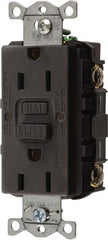 Hubbell Wiring Device-Kellems - 1 Phase, 5-15R NEMA, 125 VAC, 15 Amp, GFCI Receptacle - 2 Pole, Back and Side Wiring, Commercial Grade - Exact Tooling