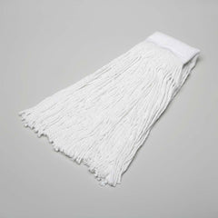 Ability One - Wet Mop Heads & Pads; Style: Cut End ; Material: Rayon/Polyester ; Approximate Weight (oz.): 28 ; Mop Color: White ; Headband Size (Inch): 5-1/2 ; Connection Type: Clamp Jaw - Exact Tooling
