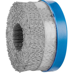 PFERD - Disc Brushes; Outside Diameter (Inch): 4 ; Grit: 120 ; Abrasive Material: Ceramic Oxide ; Brush Type: Crimped ; Connector Type: Arbor ; Arbor Hole Size (Inch): 7/8 - Exact Tooling