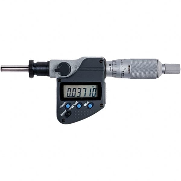 Mitutoyo - Electronic Micrometer Heads Minimum Measurement (Inch): 0 Minimum Measurement (mm): 0.00 - Exact Tooling