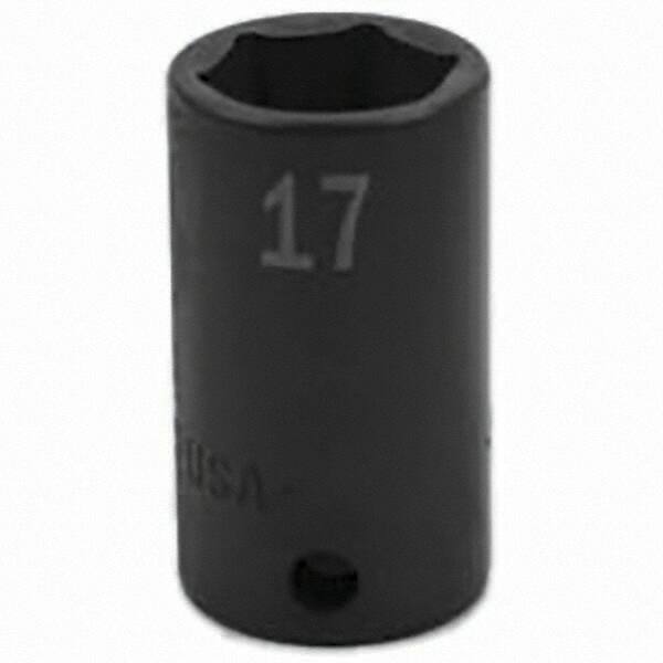 SK - Impact Socket - 3/8"DR 6PT 17MM SEMI-DEEP IMPACT SOCKET - Exact Tooling