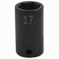 SK - Impact Socket - 3/8"DR 6PT 17MM SEMI-DEEP IMPACT SOCKET - Exact Tooling