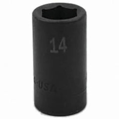 SK - Impact Socket - 3/8"DR 6PT 14MM SEMI-DEEP IMPACT SOCKET - Exact Tooling