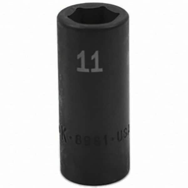 SK - Impact Socket - 3/8"DR 6PT 11MM SEMI-DEEP IMPACT SOCKET - Exact Tooling