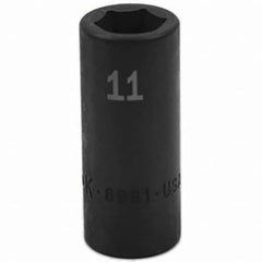 SK - Impact Socket - 3/8"DR 6PT 11MM SEMI-DEEP IMPACT SOCKET - Exact Tooling