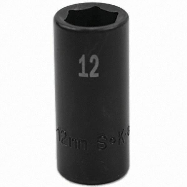 SK - Impact Socket - 3/8"DR 6PT 12MM SEMI-DEEP IMPACT SOCKET - Exact Tooling