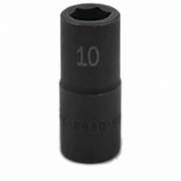 SK - Impact Socket - 3/8"DR 6PT 10MM SEMI-DEEP IMPACT SOCKET - Exact Tooling