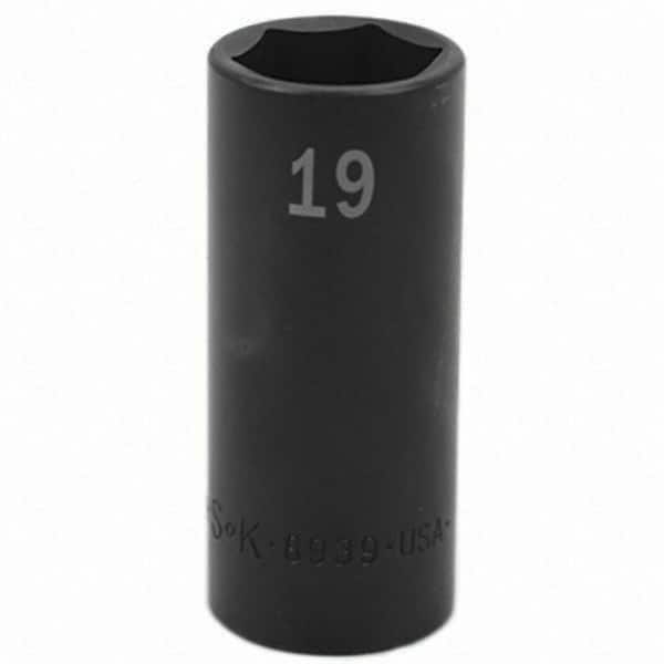 SK - Impact Socket - 3/8"DR 19MM DEEP IMPACT SOCKET - Exact Tooling