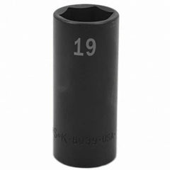 SK - Impact Socket - 3/8"DR 19MM DEEP IMPACT SOCKET - Exact Tooling