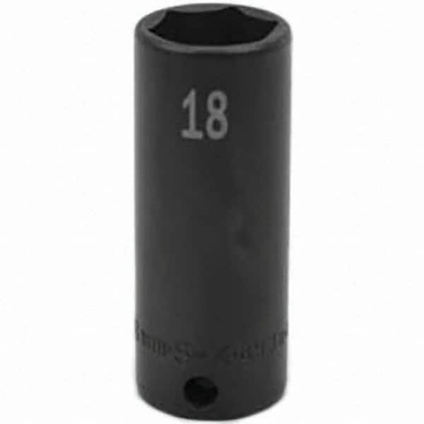 SK - Impact Socket - 3/8"DR 18MM DEEP IMPACT SOCKET - Exact Tooling