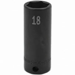 SK - Impact Socket - 3/8"DR 18MM DEEP IMPACT SOCKET - Exact Tooling