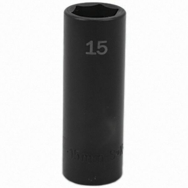 SK - Impact Socket - 3/8"DR 15MM DEEP IMPACT SOCKET - Exact Tooling