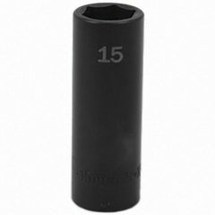 SK - Impact Socket - 3/8"DR 15MM DEEP IMPACT SOCKET - Exact Tooling