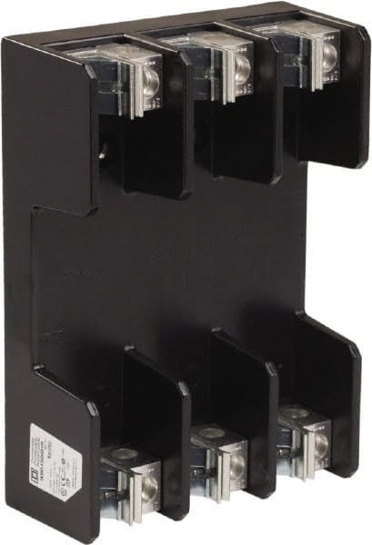 Square D - 3 Pole, 600 Volt, 100 Amp, Surface Mount Fuse Holder - Compatible with R Class Fuse - Exact Tooling