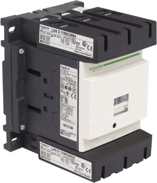 Schneider Electric - 3 Pole, 125 Coil VDC, 115 Amp at 440 VAC, Nonreversible IEC Contactor - Bureau Veritas, CCC, CSA, CSA C22.2 No. 14, DNV, EN/IEC 60947-4-1, EN/IEC 60947-5-1, GL, GOST, LROS, RINA, RoHS Compliant, UL 508, UL Listed - Exact Tooling