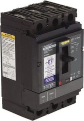 Square D - 100 Amp, 250 VDC, 600 VAC, 3 Pole, Panel Mount Molded Case Circuit Breaker - Thermal Magnetic Trip, 14 kA at 600 VAC Breaking Capacity, 14-3/0 AWG, 110.8mm Deep x 162.6mm High x 104.7mm Wide - Exact Tooling
