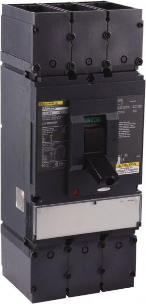 Square D - 600 Volt, 600 Amp, Automatic Molded Case Switch - 3 Pole, 18 at 600 VAC, 35 at 480 VAC, 65 at 240 VAC kA Interrupting Rating, Line/Load Lug Connection - Exact Tooling