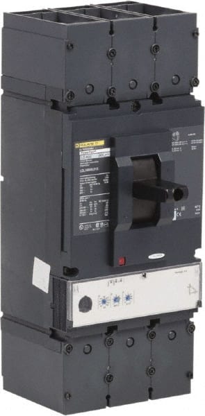 Square D - 600 Amp, 600 VAC, 3 Pole, Panel Mount Molded Case Circuit Breaker - Electronic Trip, Multiple Breaking Capacity Ratings, 2 AWG - Exact Tooling
