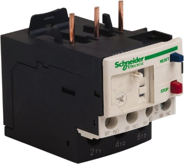 Schneider Electric - 3 Pole, NEMA Size 0-1, 16 to 24 Amp, 690 VAC, Thermal NEMA Overload Relay - Trip Class 20, For Use with LC1D18, LC1D25, LC1D32 and LC1D38 - Exact Tooling