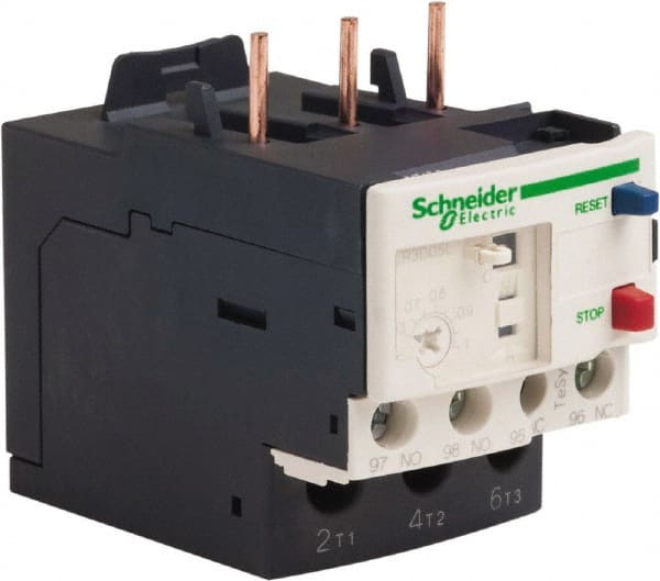 Schneider Electric - 3 Pole, NEMA Size 00-1, 0.63 to 1 Amp, 690 VAC, Thermal NEMA Overload Relay - Trip Class 20, For Use with LC1D09, LC1D12, LC1D18, LC1D25, LC1D32 and LC1D38 - Exact Tooling