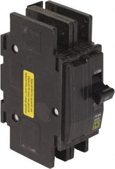 Square D - 60 Amp, 120/240 VAC, 2 Pole, DIN Rail Mounted, Flush Mount, Surface Mount Miniature Circuit Breaker - Thermal Magnetic Trip, 10 kA at 120/240 VAC Breaking Capacity, 14-2 (Aluminum), 14-2 (Copper) AWG, 74mm Deep x 103mm High x 19mm Wide - Exact Tooling