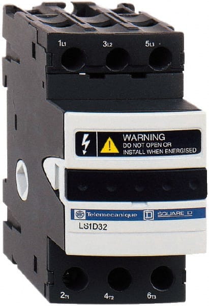 Schneider Electric - 3 Pole, 690 Volt, 25 Amp, DIN Rail Mount Fuse Holder - Compatible with 38mm Long x 45mm Wide and 10mm Diameter Fuse - Exact Tooling