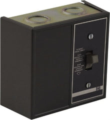 Square D - 1 Pole, 16 Amp, NEMA, Enclosed Toggle Manual Motor Starter - 1 hp at 115 VAC, 1 hp at 230 VAC, 1 hp at 277 VAC, CE, CSA, NEMA 1 & UL Listed - Exact Tooling