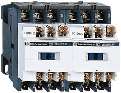 Schneider Electric - 3 Pole, 24 Coil VAC at 50/60 Hz, 9 Amp at 440 VAC, Reversible IEC Contactor - 1 Phase hp: 0.5 at 115 VAC, 1 at 230/240 VAC, 3 Phase hp: 2 at 200/208 VAC, 2 at 230/240 VAC, 5 at 460/480 VAC, 7.5 at 575/600 VAC - Exact Tooling