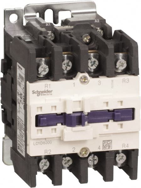 Schneider Electric - 4 Pole, 120 Coil VAC at 50/60 Hz, 125 Amp at 440 VAC, Nonreversible IEC Contactor - Bureau Veritas, CCC, CSA, CSA C22.2 No. 14, DNV, EN/IEC 60947-4-1, EN/IEC 60947-5-1, GL, GOST, LROS, RINA, RoHS Compliant, UL 508, UL Listed - Exact Tooling