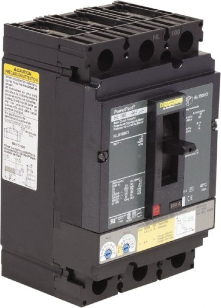 Square D - 100 Amp, 600 V, 3 Pole, Panel Mount Circuit Breaker - Electronic Trip, Multiple Breaking Capacity Ratings - Exact Tooling