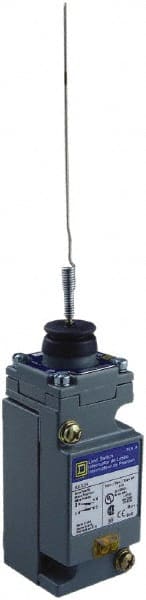 Square D - DPDT, 2NC/2NO, 600 Volt Screw Terminal, Cat Whisker Actuator, General Purpose Limit Switch - 1, 2, 4, 6, 12, 13, 6P NEMA Rating, IP67 IPR Rating - Exact Tooling