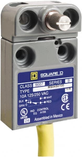 Square D - SPDT, NC/NO, 240 VAC, Prewired Terminal, Rotary Head Actuator, General Purpose Limit Switch - 1, 2, 4, 6, 6P NEMA Rating, IP67 IPR Rating - Exact Tooling
