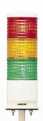 Schneider Electric - LED Lamp, Green, Orange, Red, Flashing and Steady, Preassembled Stackable Tower Light Module Unit - 24 VDC, 300 Milliamp, IP54 Ingress Rating, Base Mount - Exact Tooling