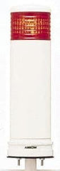 Schneider Electric - Red LED Flashing & Steady Stackable Tower Light with Buzzer - 60 to 85 dB, Base Mount, IP54, 24V, -22 to 122°F - Exact Tooling