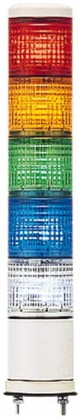 Schneider Electric - LED Lamp, Blue, Clear, Green, Orange, Red, Steady, Preassembled Stackable Tower Light Module Unit - 24 VAC/VDC, 125 Milliamp, IP54 Ingress Rating, Base Mount - Exact Tooling