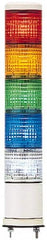 Schneider Electric - LED Lamp, Blue, Clear, Green, Orange, Red, Steady, Preassembled Stackable Tower Light Module Unit - 24 VAC/VDC, 125 Milliamp, IP54 Ingress Rating, Base Mount - Exact Tooling